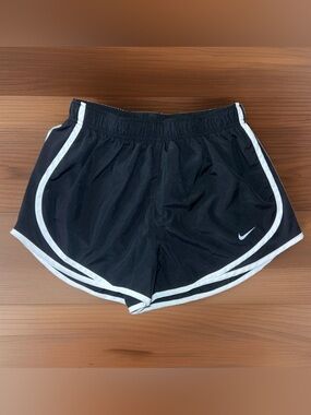 Nike DRI-FIT Women’s M Black Athletic Shorts With White Trim